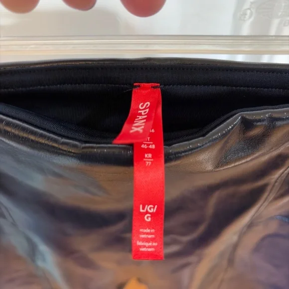 Spanx Faux Patent Leather Leggings - Port Navy - Picture 4 of 4